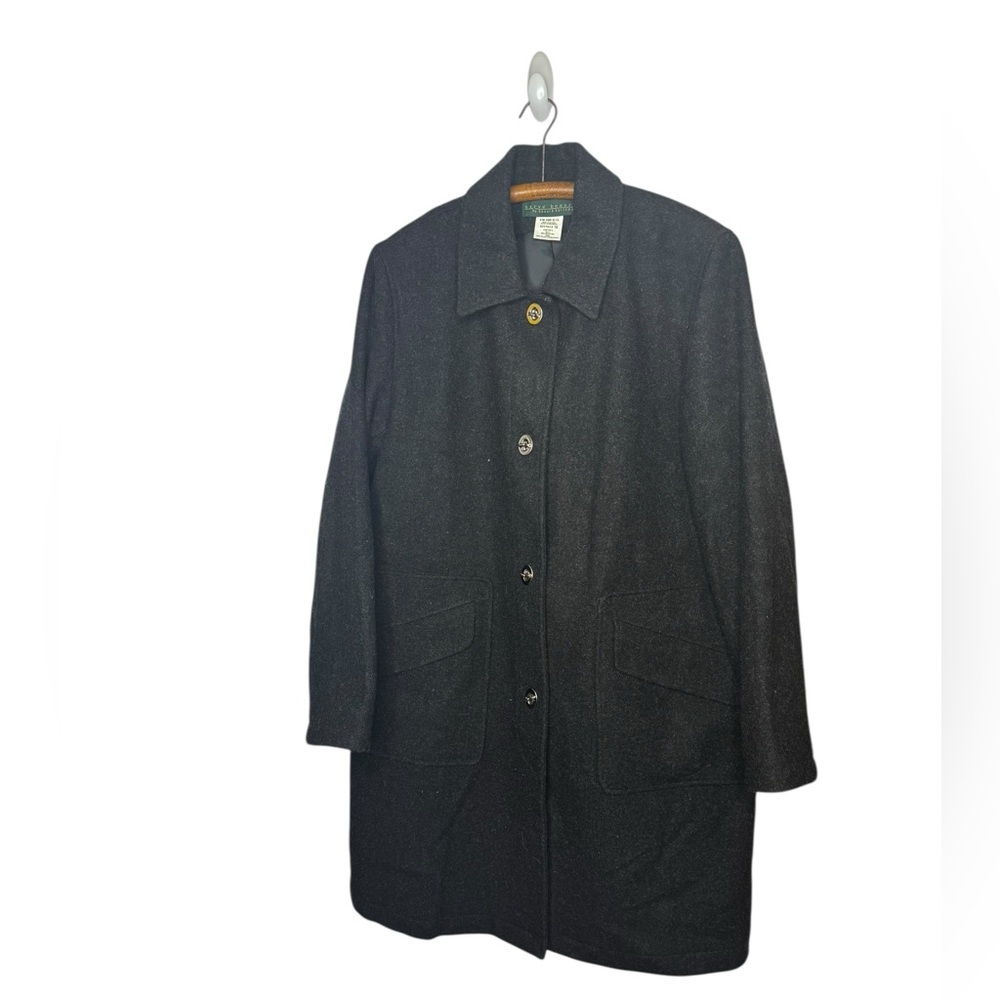 Harve Benard Wool Gray coat twist / turn lock Size 16